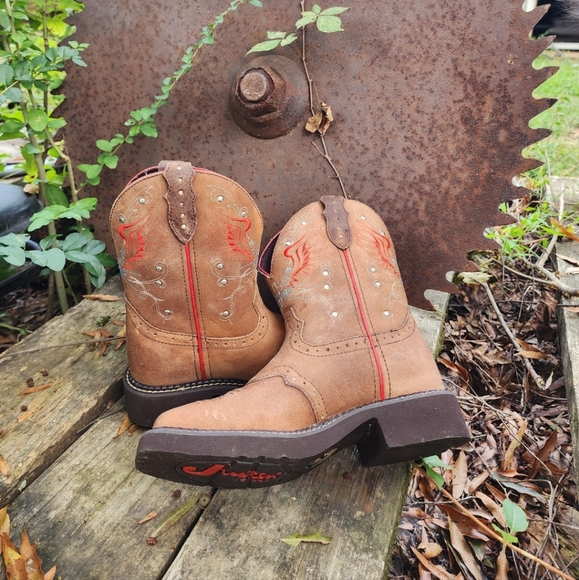 NWT Justin Gypsy Leather Studded Cowgirl Boots - Picture 12 of 14